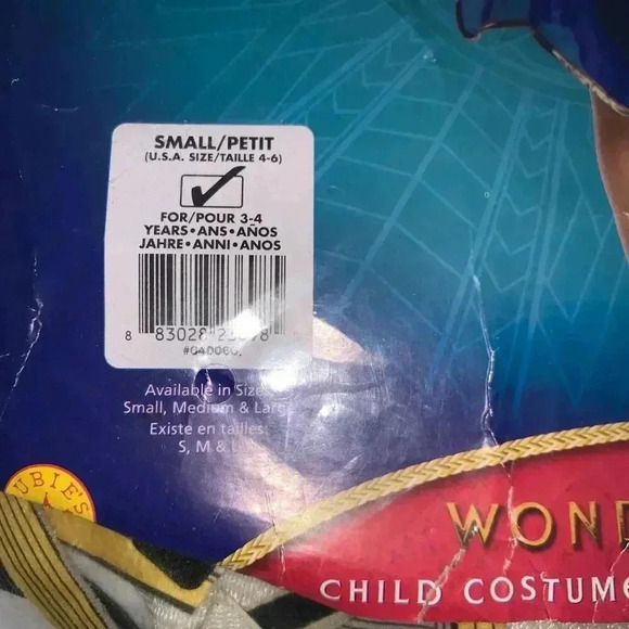 Wonder Woman Movie Child's Value Costume, Small PETIT 4/6 KIDS - Picture 2 of 5